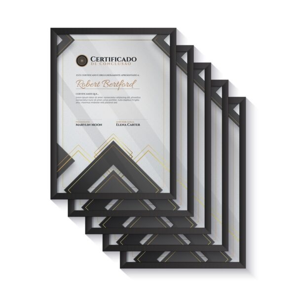 Moldura Premium Decor com Vidro ou Acetato para Certificado